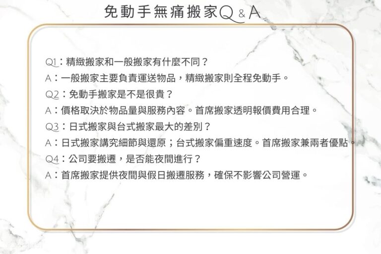 精緻搬家全攻略 | 免動手無痛搬家體驗優雅入住新生活