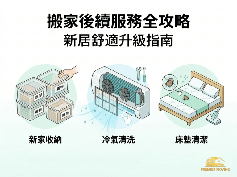 搬家後續服務全攻略|收納清潔一次搞定