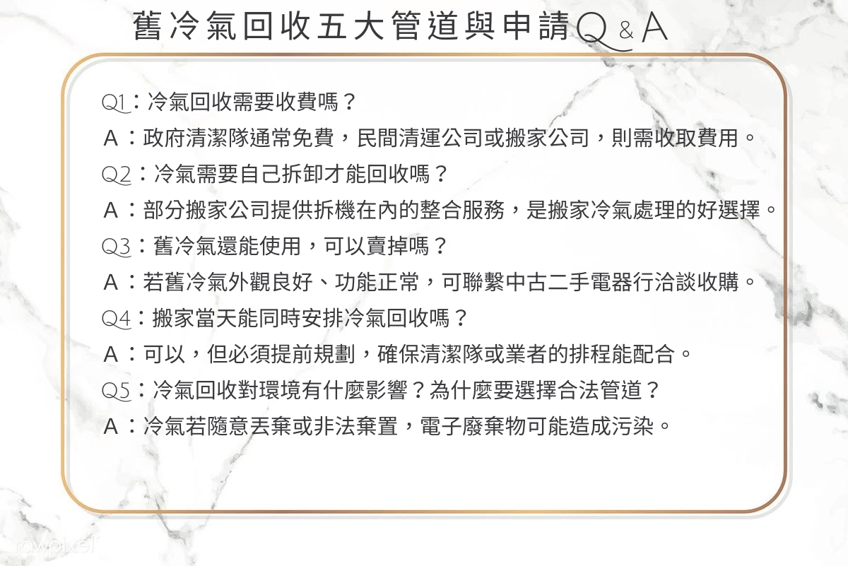 搬家必看！舊冷氣回收五大管道與完整申請流程全攻略