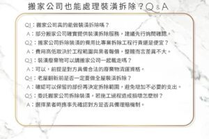 搬家公司也能處理裝潢拆除？一站式服務全解析，省時省錢的正確選擇